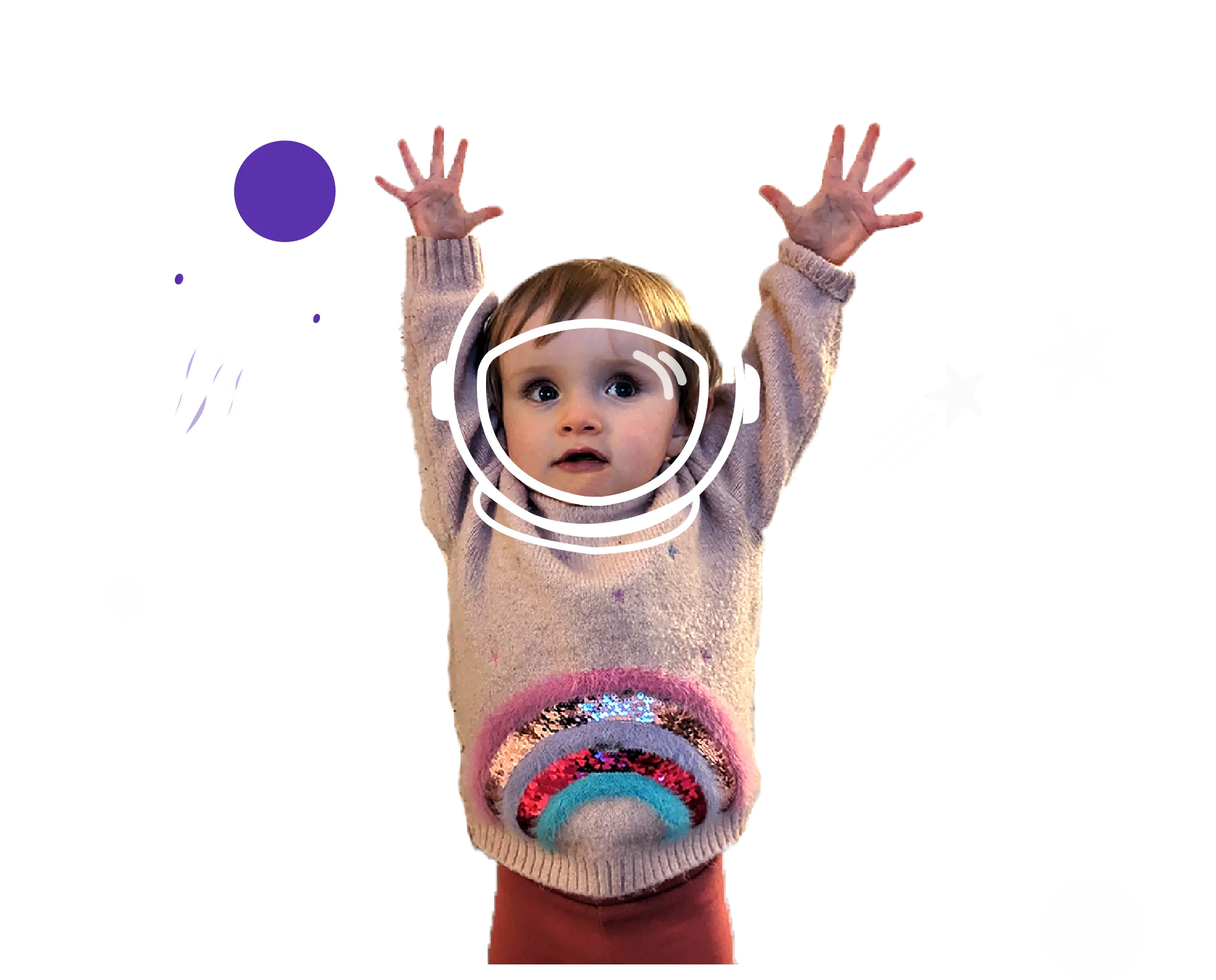 baby in space illustration