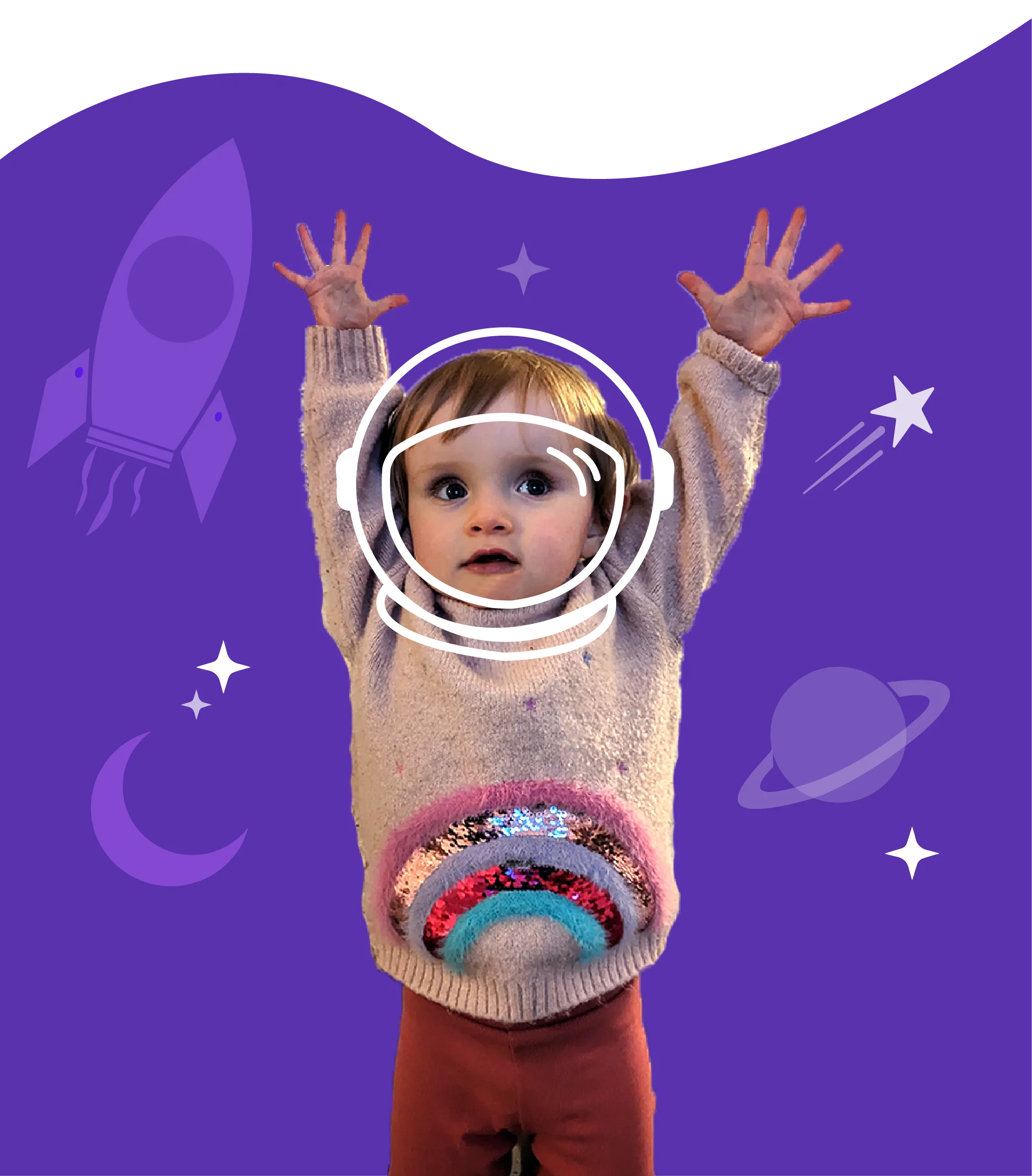 baby in space illustration